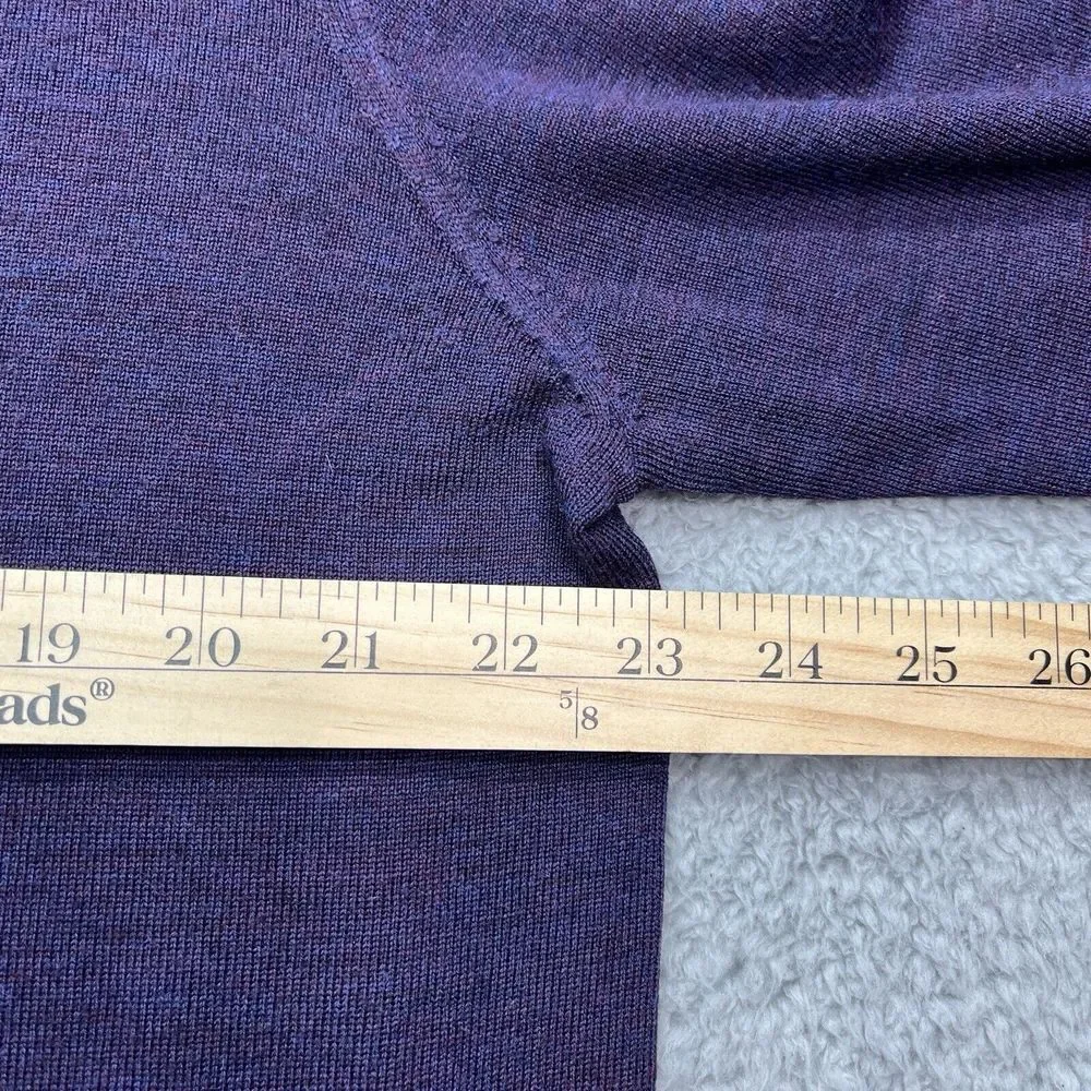 Robert‎ Graham 100% Wool Sweater Mens XL Purple V-Neck  Long Sleeve Preppy
